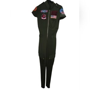 Leg Avenue Top Gun Flight Suit Costume Adult Women's Size S. NWOT.